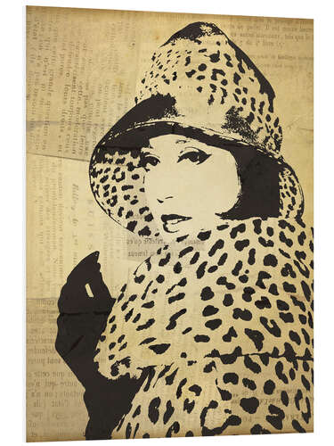 PVC print Lady with hat and coat