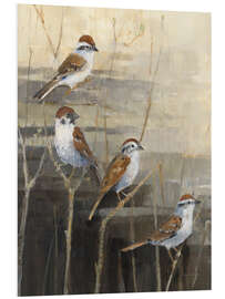 Quadro em PVC Sparrows - The calm in the evening