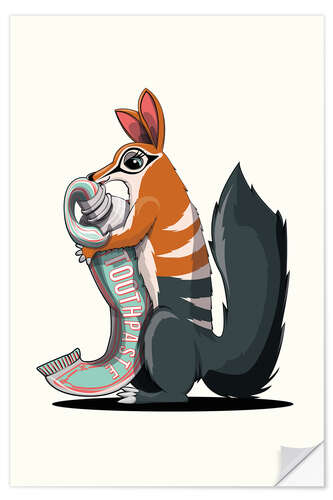 Wall sticker Numbat Cleaning Teeth