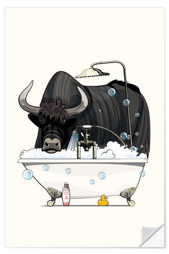 Vinilo para la pared Yak in the Bathtub