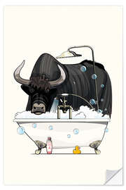 Sticker mural Yak in the Bathtub