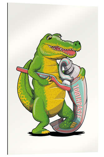 Gallery print Crocodile Brushing Teeth