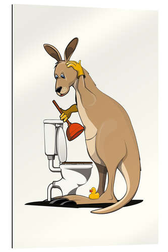 Gallery print Kangaroo Unblocking Toilet