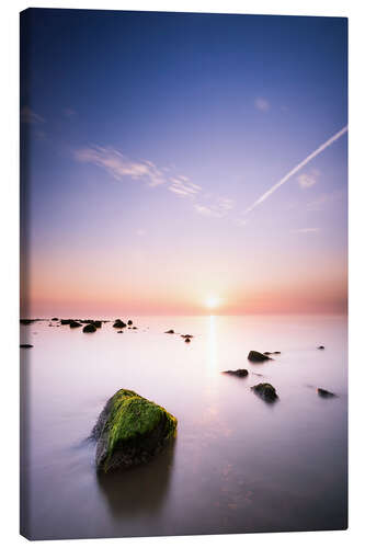 Canvas print Enjoy the setting sun by the sea