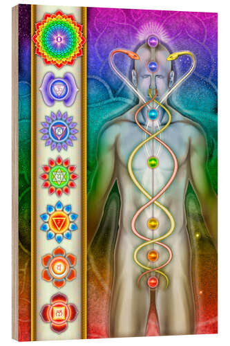 Trätavla Chakras System