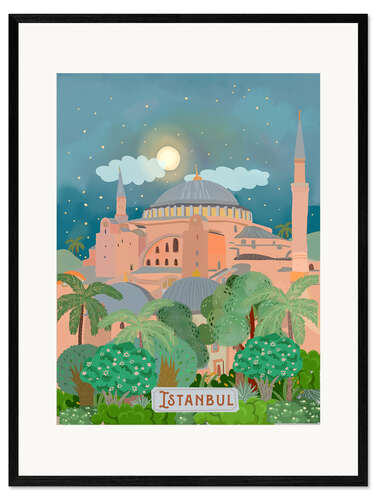 Kunsttryk i ramme Istanbul