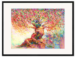 Impressão artística com moldura Colourful Tree of Passion