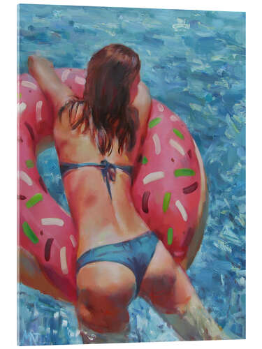 Acrylic print Pool Donut