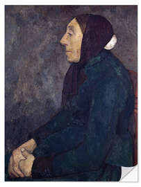 Selvklæbende plakat Sitting Old Peasant Woman, 1903