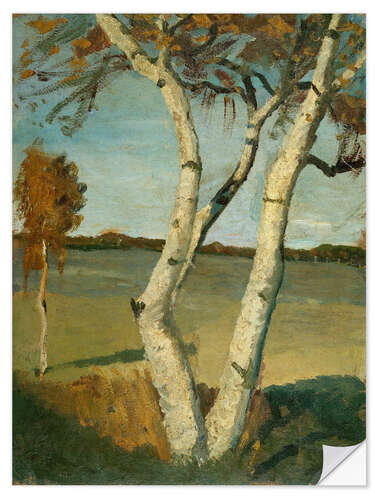 Sticker mural Birch Tree in a Landscape (1899)