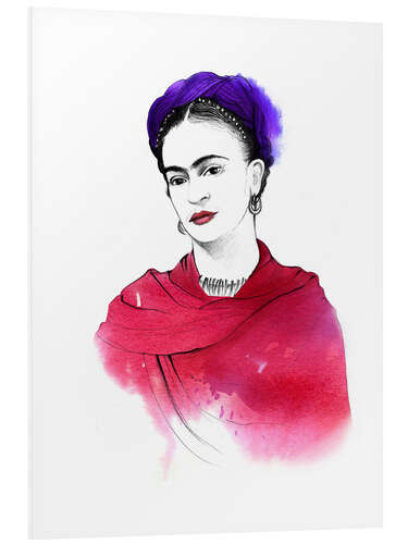 Foam board print Frida Kahlo Portrait