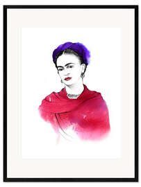 Inramat konsttryck Frida Kahlo Portrait