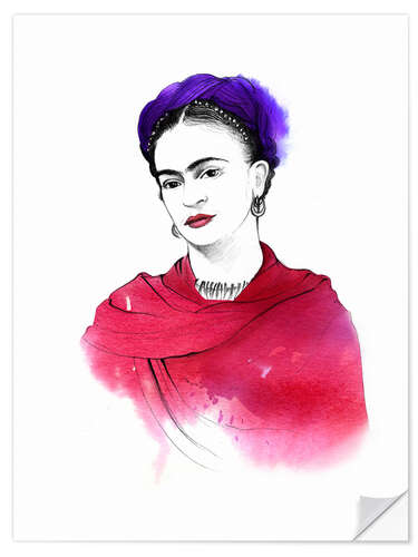 Wall sticker Frida Kahlo Portrait