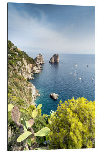 Galleritryk Faraglioni Felsen an der Küste von Capri