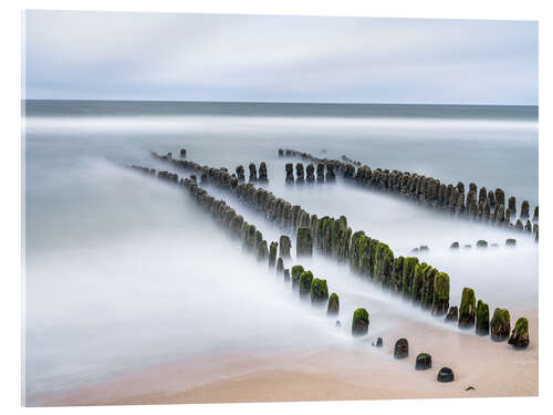 Cuadro de metacrilato Groyne on the beach of Rantum on Sylt