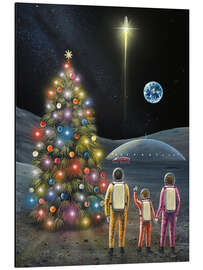 Alubild Weihnachten auf dem Mond