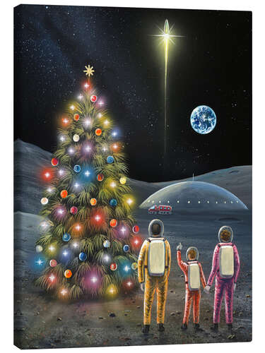 Canvas print Christmas on the moon