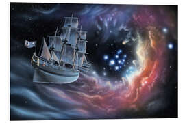 Cuadro de PVC Galleon amongst the stars