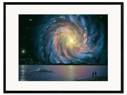 Gerahmter Kunstdruck Blick auf die Galaxie