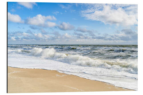 Aluminium print Stormy weather at the North Sea