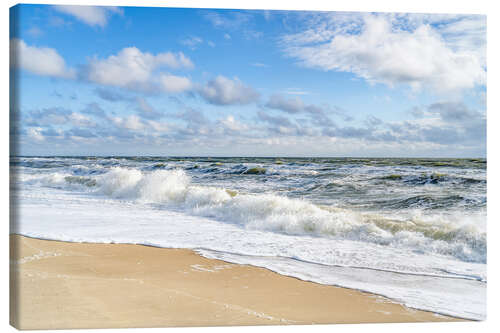 Canvas-taulu Stormy weather at the North Sea