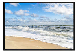 Gerahmter Kunstdruck Stürmisches Wetter an der Nordsee