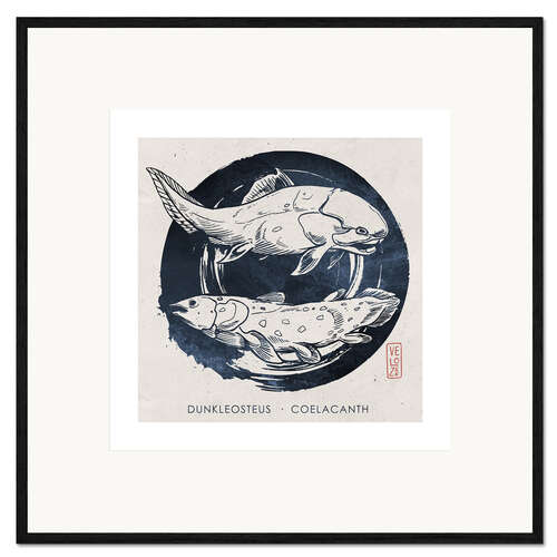 Stampa artistica con cornice Primeval fish
