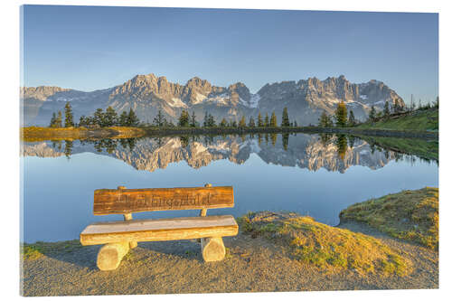 Obraz na szkle akrylowym Favorite place with a view of the Wilder Kaiser in Tyrol