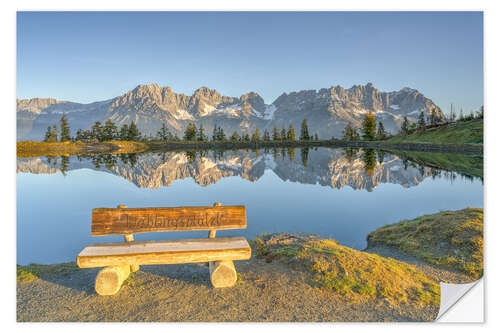 Autocolante decorativo Favorite place with a view of the Wilder Kaiser in Tyrol