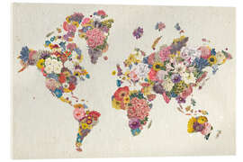 Acrylglas print Blooming world map