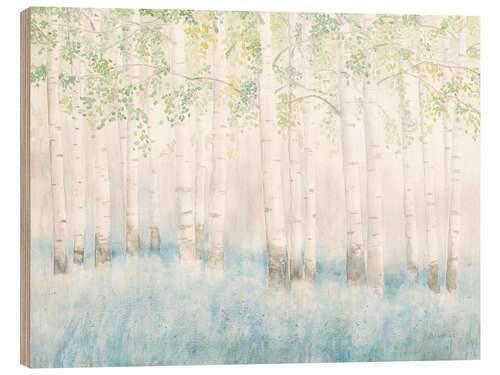 Quadro de madeira Soft Birches