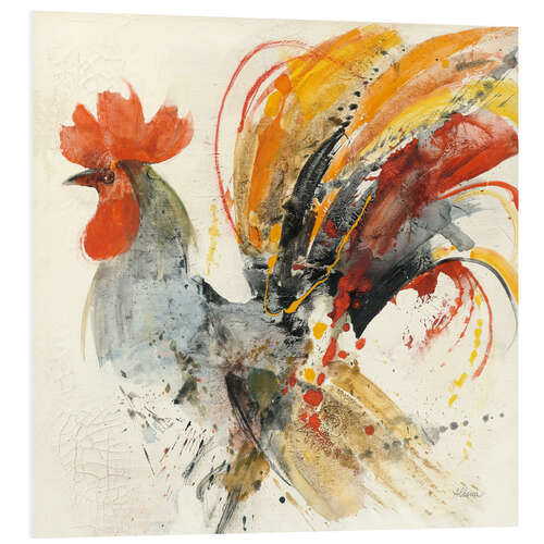 Foam board print Festive rooster abstract