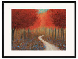 Gerahmter Kunstdruck Waldweg