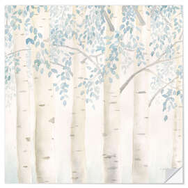 Wall sticker Birch trunks in the morning light I