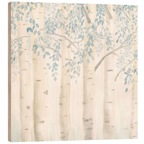 Wood print Birch trunks in the morning light I