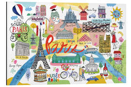 Magnettafel Paris Karte