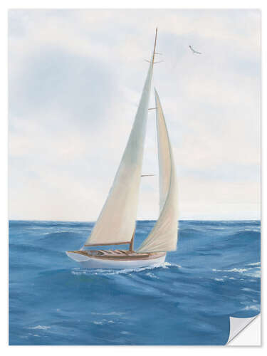 Selvklebende plakat A Day at Sea I