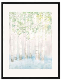 Gerahmter Kunstdruck Sanfte Birken II