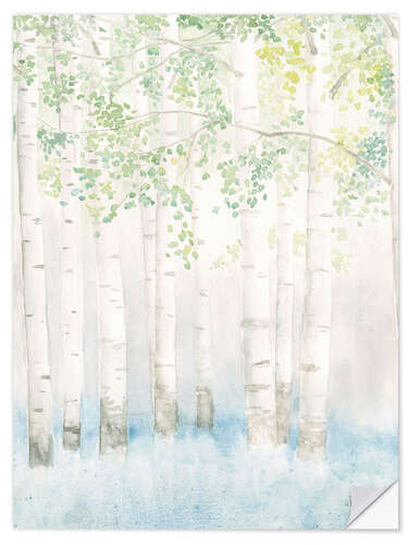 Sticker mural Soft Birches II