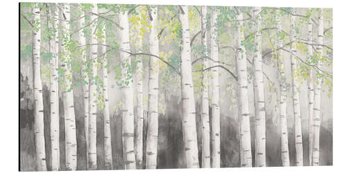 Alumiinitaulu Soft Birches Charcoal