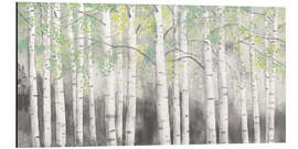 Aluminium print Soft Birches Charcoal