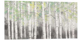 Foam board print Soft Birches Charcoal