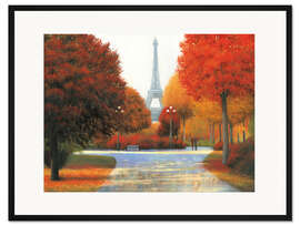 Gerahmter Kunstdruck Herbst in Paris