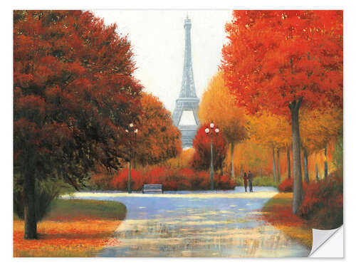 Wandsticker Herbst in Paris