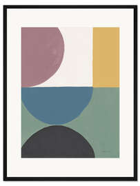 Gerahmter Kunstdruck Retro Abstrakt I