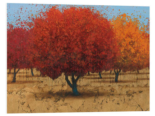 Foam board print Orange Trees II