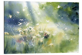 Aluminium print Watercolor landscape in the light