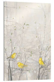 Gallery print Yellow birds on delicate branches