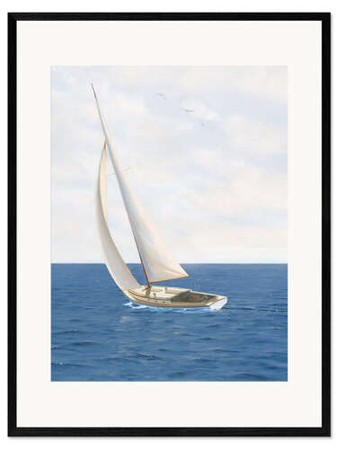 Ingelijste kunstdruk A Day at Sea II