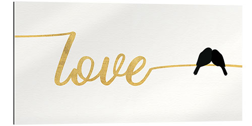 Galleritryk Typography in Gold - Love